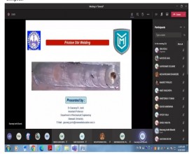    An Online Expert Session REPORT on  “Friction Stir Welding” 