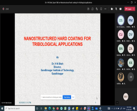 An Online Expert Session on “Nanostructured hard coating for tribological applications”